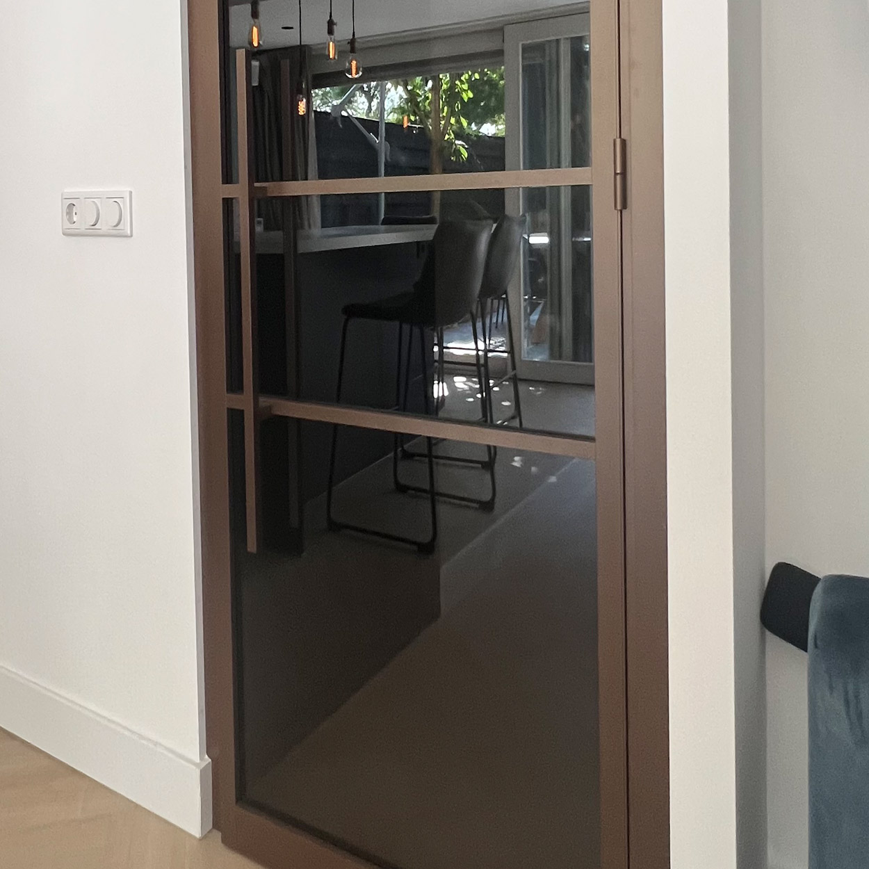 Skantrae SlimSeries Alu - Metalen Deur Brons met Kozijn